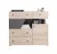 Jugendzimmer - Kommode Chiny 11, Farbe: Eiche / Grau - Abmessungen: 95 x 110 x 40 cm (H x B x T)
