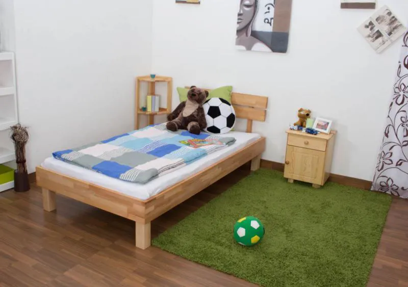 Kernbuche Bettgestell 90 x 200 cm geölt Abbildung