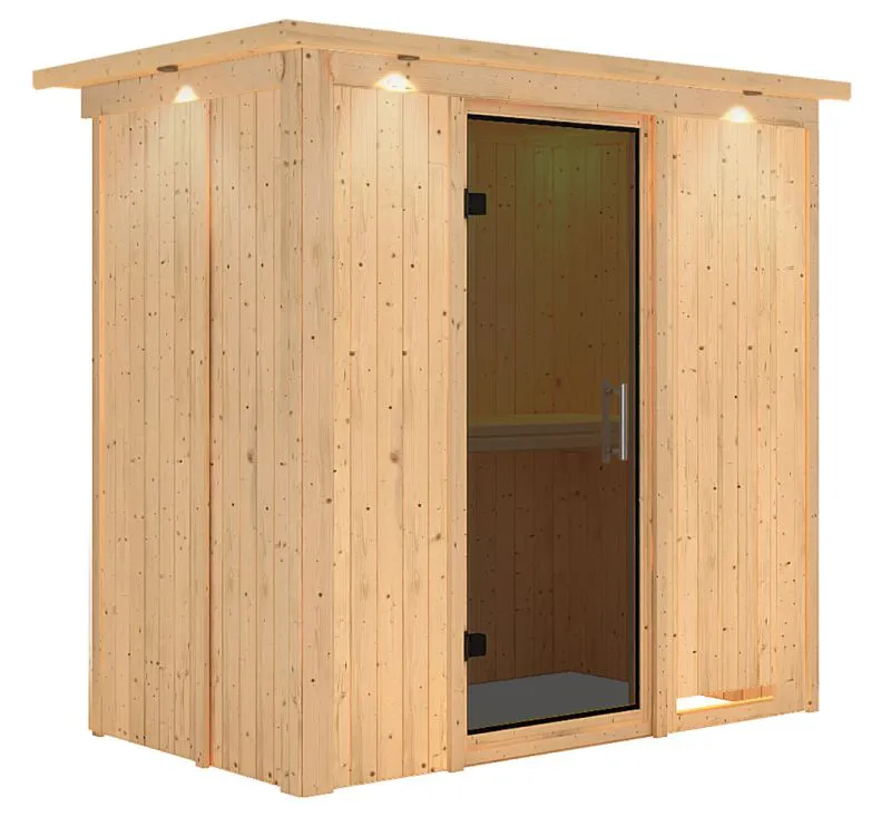 Sauna Giulia 06, 68 mm Wandstärke - 210 x 132 x 202 cm (B x T x H)