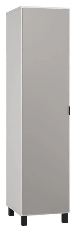 47 cm breiter Kleiderschrank mit 1 Tür | Farbe: Weiß Abbildung