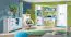 Jugendzimmer Kinderzimmer Set D Frank, 5-teilig, Farbe: Weiß / Blau
