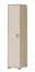 Drehtürenschrank / Kleiderschrank 10, Farbe: Buche / Creme - 198 x 44 x 56 cm (H x B x T)