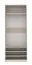 Offener Kleiderschrank | Cabecao 03 | 206 x 80 x 51 cm | Kaschmir | 1 Kleiderstange | 4 Fächer | schlichtes Design | reichlich Stauraum | eckig