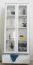 Vitrine Kiefer massiv Vollholz weiß lackiert B008 - Abmessung 190 x 80 x 42 cm (H x B x T)