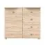 Kommode | 101 x 120 x 49,5 cm | Eiche | 1 Türe | Einfarbig | dünne Griffe silberfarben | Holzoptik | viel Stauraum | Holzoptik mit Maserung