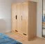 Kleiderschrank / Drehtürenschrank Kiefer massiv Vollholz natur 009 - Abmessung 190 x 133 x 60 cm (H x B x T)