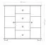 Kommode Kiefer massiv Vollholz Eichefarben Rustikal Junco 176 – Abmessungen: 100 x 90 x 60 cm (H x B x T)