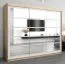 Großer 250 cm breiter Kleiderschrank mit 10 Fächern und 3 Türen | Farbe: Sonoma Eiche / Weiß Abbildung