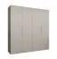 Kleiderschrank / Drehtürenschrank Korab 33, Farbe: Kaschmir, Griffe: Gold, zwei Fächer, 2 Meter breit, zwei Kleiderstangen, Soft-Close-Funktion, vier Türen