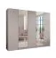 Kleiderschrank | 2 Spiegeltüren | Farbe: Kaschmir | 2,5 Meter breit | 3 Fächer | Griffe: Kaschmir | 3 Kleiderstangen | Maße: 250 x 52 x 202 cm | Soft-Close