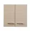 Hängeschrank Mionica 02, zwei Fächer, Farbe: Eiche Grau / Sandfarben, ABS-Kanten, Griffe: Silber, Maße: 57 x 60 x 30 cm, zwei Türen, für Küchen
