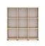Regal Uppsala 06 | Farbe: Eiche Lindberg | viel Stauraum | 9 Fächer | 120 x 34 x 123 cm | für Büro und Homeoffice | modernes Design | ABS-Kanten | Beine: Schwarz