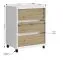 Schreibtisch "Merosina" 06, Farbe: Mattschwarz / Eiche Artisan - Abmessungen: 76 x 135 x 65 cm (H x B x T)