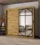 Kleiderschrank | Farbe: Eiche Artisan | Spiegeltür | Moderne Details | 200 x 62 x 200 cm | Schiebetürenschrank | 10 Fächer | 2 Kleiderstangen | hochwertig Verarbeitet