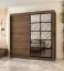 Kleiderschrank | Farbe: Walnuss Warmia | 10 Fächer | 2 Kleiderstangen | hochwertig Verarbeitet | 200 x 62 x 200 cm | Schiebetürenschrank | dekorative Spiegeltür