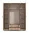 Kleiderschrank mit zwei Schubladen Kovin 01, eine Kleiderstange, zwei Türen, Farbe: Eiche Sonoma, zwei Spiegeltüren, Maße: 205 x 160 x 52 cm, 11 Fächer