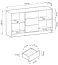 Kommode mit modernen Design Leeds 17, Farbe: Eiche Artisan - Abmessungen: 86 x 155 x 45 cm (H x B x T)