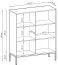 Kommode mit genügend Stauraum Worthing 60, Farbe: Grau / Schwarz / Gold - Abmessungen: 125 x 104 x 39 cm (H x B x T)