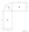 Schreibtisch Banjaran 27, Farbe: Erle - Abmessungen: 75 x 205 x 175 cm (H x B x T)