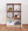 Kinderzimmer - Kommode Fabian 07, Farbe: Eiche Hellbraun / Weiß / Blau - 130 x 80 x 40 cm (H x B x T)