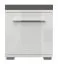 Sitzbank mit Stauraum / Schuhschrank Garim 53, Farbe: Weiß Hochglanz - Abmessungen: 53 x 46 x 35 cm (H x B x T)