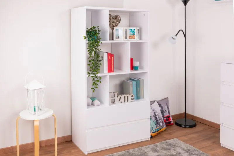 Jugendzimmer - Regal Alard 04, Farbe: Weiß - Abmessungen: 151 x 80 x 40 cm (H x B x T)