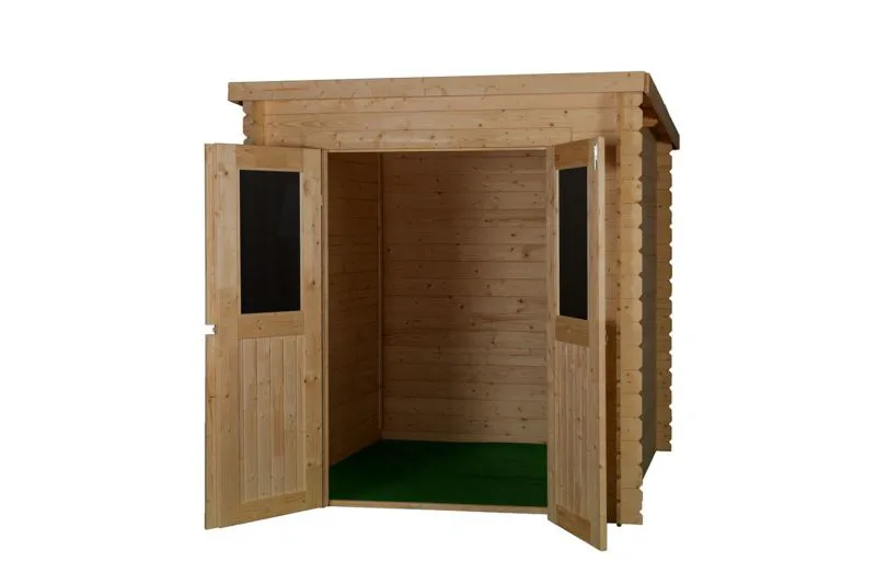 Holz-Gartenhütte 2,3 x 1,18 Meter (inkl. Dach) | Naturbelassen | Pultdach Abbildung