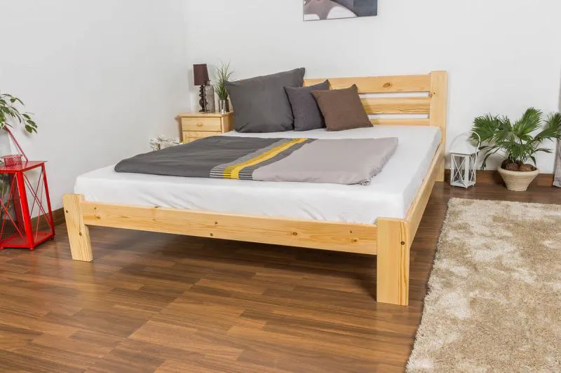 Bettgestell Kiefer 160 x 200 cm Natur Abbildung