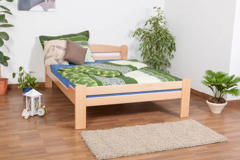 Buche Massivholzbett 140 x 200 cm Natur Abbildung