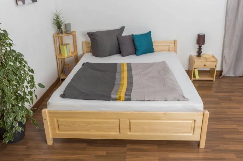 Holzbett 160 x 200 cm Kiefer massiv Natur Abbildung