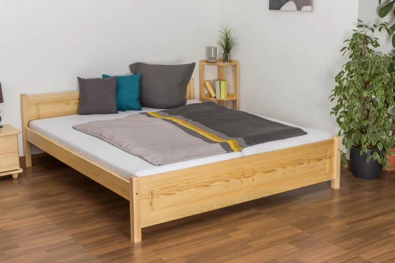 Kiefer Bett 180 x 200 cm Natur Abbildung