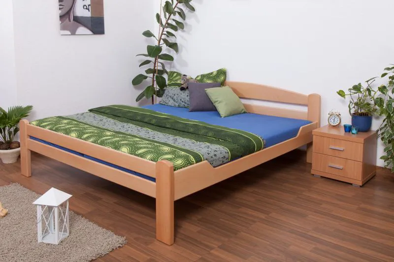 Holzbett Buche 180 x 200 cm Natur Abbildung