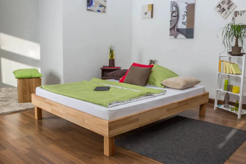 Bettgestell Kernbuche 160 x 200 cm geölt Abbildung