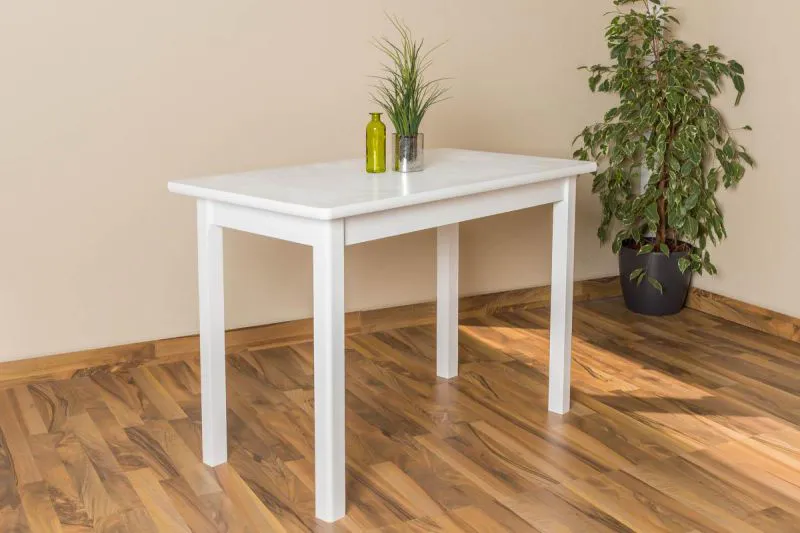 Weißer Esstisch 60x110 cm Kiefer, Farbe: Weiß Abbildung