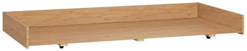 Schublade für Einzelbett, Farbe: Eiche - Abmessungen: 21 x 197 x 86 cm (H x B x T)