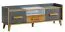 TV-Unterschrank Caranx 7, Farbe: Weiß / Eiche / Anthrazit - Abmessungen: 57 x 160 x 42 cm (H x B x T)