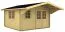 Holz-Gartenhaus 5,5 x 4,48 Meter (inkl. Dach) | 2 Fenster | 70 mm Blockbohlen |natur unbehandelt | Satteldach | inkl. Fußboden | aus nordischer Fichte Abbildung