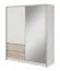 Moderner Kleiderschrank mit genügend Stauraum Kirkdale 04, Farbe: Weiß / Eiche Sonoma - Abmessungen: 214 x 184 x 62 cm (H x B x T)
