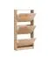 Schlichter Schuhschrank mit drei Kipptüren Veliko 02, Farbe: Eiche Sonoma, ABS-Kantenschutz, Griffe: Grau, Maße: 119 x 58 x 18 cm, für den Vorraum