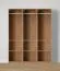 Offener Kleiderschrank | 3 Kleiderstangen | Farbe: Eiche Puccini | 4 Fächer | Maße: 154 x 55 x 196 cm | einfaches Design | 6 Holzeinlegeböden | für Ankleidezimmer