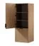 Küchenaufsatzschrank | 1 Drehtür | 1 Falt-Lifttür | funktional und stilvoll | Farbe: Eiche Puccini | 4 Fächer | 60 x 58 x 158 cm | Metallgriffe | Türanschlag: Links