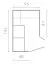 Jugendzimmer Drehtürenschrank / Eckschrank Sprimont 01, Farbe: Grau / Eiche - Abmessungen: 195 x 145 x 95 cm (H x B x T)