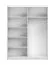 Schiebetürenschrank / Kleiderschrank | Spiegel | 61 x 150 x 200 cm | Sonoma Eiche / Grau | Bucegi 07 | 2 Türen | Griffe: Aluminium | 6 Fächer