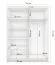Schiebetürenschrank / Kleiderschrank mit Spiegel | 200 x 150 x 61 cm | Braun / Artisan | Bucegi  17 | 2 Türen | 6 Fächer | Griffe: Aluminium