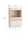 Vitrine Humboldt 03 | Maße: 92 x 40 x 156 cm | Farbe: Eiche Cremona / Kaschmir | Beine: Metall | 4 Türen | Soft-Close | ABS-Kanten