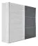 Schiebetürenschrank / Kleiderschrank Sabadell 23, Farbe: Eiche weiß / Anthrazit- Abmessungen: 222 x 269 x 64 cm (H x B x T)