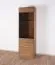 Vitrine Fazenda 03, Farbe: Dunkelbraun, Eiche teilmassiv – 199 x 61 x 41 cm (H x B x T)