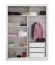 Schiebetürenschrank / Kleiderschrank Zwalm 03, Farbe: Weiß - Abmessungen: 215 x 160 x 60 cm (H x B x T)