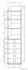 Vitrine Rabaul 27, Farbe: Sonoma Eiche - Abmessungen: 200 x 49 x 40 cm (H x B x T)