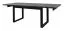 Esstisch ausziehbar Ourense 05, Farbe: Marmor schwarz / Schwarz - Abmessungen: 160-240 x 90 cm (B x T)